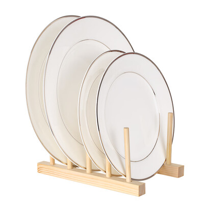 

Multi-purpose Wooden Dish Rack Dishes Drying Drainer Storage Stand Holder Kitchen Cabinet Organizer for DishPlateBowlCupPot Li