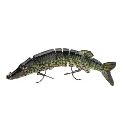 

Lixada 5" 125cm 20g Lifelike Multi-jointed 9-segement Pike Muskie Fishing Lure Swimbait Crankbait Hard Bait Fish Treble Hook Ta