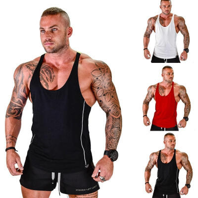 

New Men&39s Workout Fitness Athletic Gym T-shirt Tank Tops Undershirts Singlets