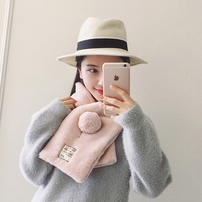 

2018 autumn&winter new hair ball soft fur scarf warm simple simple lady imitation rabbit fur collar