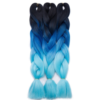 

3 Packs Braiding Hair Ombre for crochet Hair Weave with Synthetic&Twist Braiding Hair Extensions