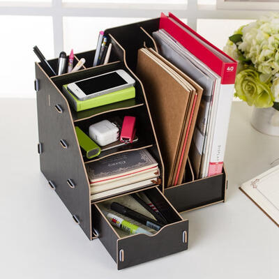 

Greensen Modern DIY Office Display Rack Magazine File Organizer Desktop Document Sorter