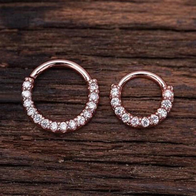 

Daith Piercing Hoop Earring Small Hoop Earrings Septum Ring Septum Piercing Piercing Rose Gold Silver Clear Zircon