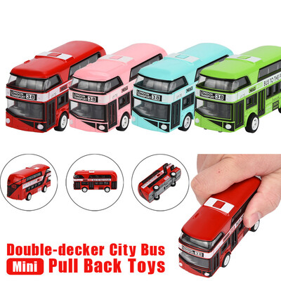 

YIWULAPull Back Bus Collection Model Double-decker Bus Alloy Die Cast City Bus For Kid