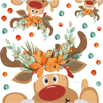 

〖Follure〗Merry Christmas Background Wall Sticker Window Home Decor Decal Decoration