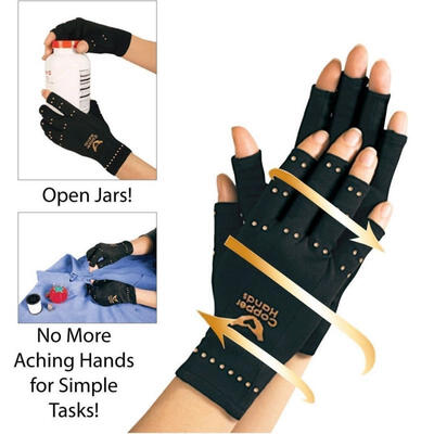 

One Pair Compression Copper Hands Arthritis Gloves New Therapeutic  Fit