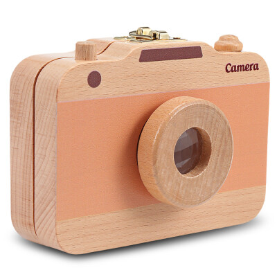 

Children Wooden Camera Shape Deciduous Tooth Storage Box Organizer