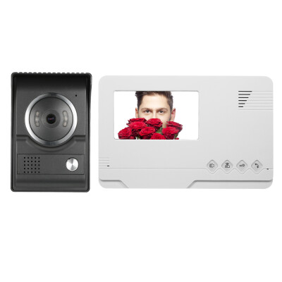 

43 inch TFT Wired Color Video Doorbell Indoor Monitor with IR-CUT Rainproof Outdoor Camera Visual Intercom Two-way Audio Remote U