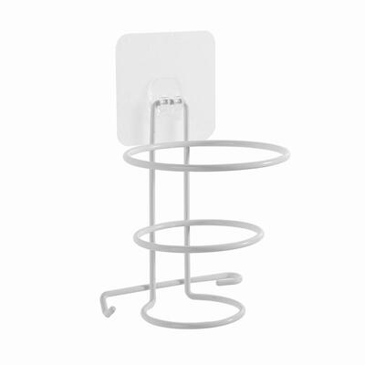 

Wall Mounted Hair Dryer Rack Bathroom Shelf Iron Hairdryer Storage Hanger
