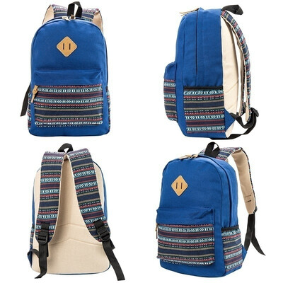 

New Womens Girls Canvas Vintage Backpack Rucksack College Shoulder School Bag