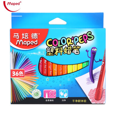 

Maped Universal Bright Colorful Bar Plastic Crayon with 36 Colors