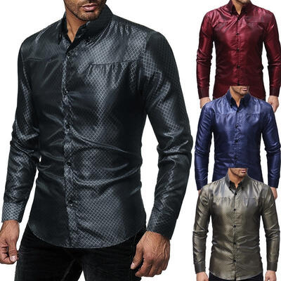 

Fashion Mens Luxury Casual Stylish Slim Fit Long Sleeve Casual Dress Shirts Tops