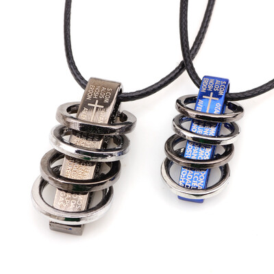 

Fashion 4 Rings Pendant Necklace 2 PcsLot