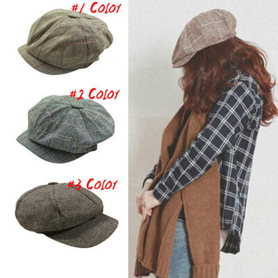 

Unisex Women Men Casual Octagonal Cap Beanie Cap Beret Hats Winter Warm Ski Hat