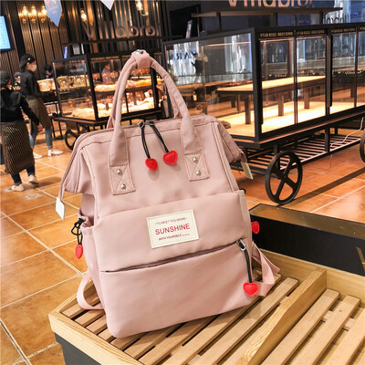 

Schoolbag female college students double shoulder bag ancient sense Korean version of high school large capacity Ininswind comput