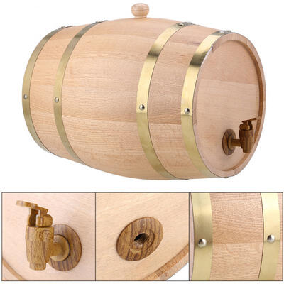

Greensen 10L Vintage Wood Oak Timber Wine Barrel Dispenser for Whiskey Bourbon Tequila