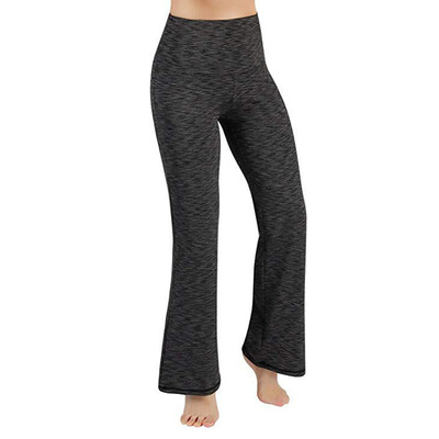 

Womens Sports Fitness Athletic Yoga Elastic Pants High Waist Wide Leg Trousers
