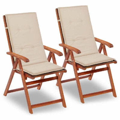 

Garden Chair Cushions 2 pcs Cream 472"x197"x118