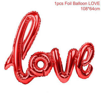 

Foil Balloons LOVE Siamesed red heart Ballon Wedding Decoration Ballon Romantic Valentines Day Love Letter Balls Party Supplies