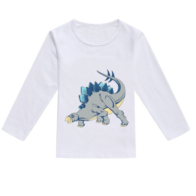 

Toddler Baby Kids Boys Girls Spring Dinosaur Print Tops T-shirt Casual Clothes