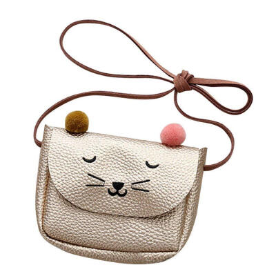 

2018 New Style Fashion Children Girl Flap PU Leather Cartoon Cute Bag Kids Cute One Messengers Bear Bag
