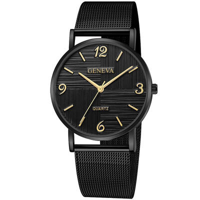 

GENEVA Fashion Female Watch Womens Slim Luxury Quartz Clock Stainless Steel Dress Wristwatch Lady Rose Gold Watch Reloj Mujer