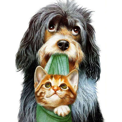 

5D Diamond Painting Full Square Animal Dog And Cat Embroidery Sale Picture Rhinestone Diamond Mosaic Home Decor Drop Ship