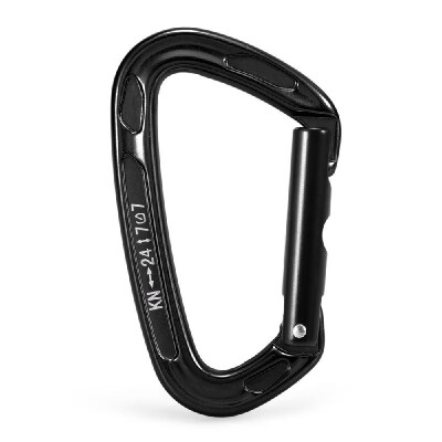 

22KN 24KN Straight Gate Carabiner Non-locking Gate Carabiner Climbing Canyoning Backpacking Hammocks Key Nose Carabiner