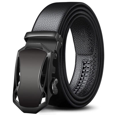 

Light Luxury Business Men belt Imitation Leather Automatic buckle belt sports car Alloy buckle fashion Formal wear Men belt
