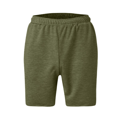 

Tailored Mens Zipper Pocket Belt Can Be Put Towel Casual Plain Color Sports Shorts