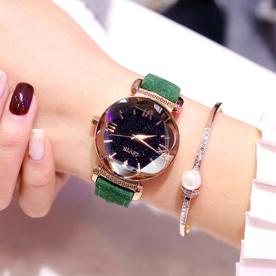 

Female Star Watch Fashion Waterproof Korean Edition Student Temperament Lady Atmospheric Quartz Watch