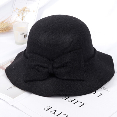 

Tailored Female Autumn Winter Fashion Casual Hat Dome British Top Hat