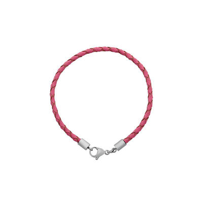 

Braided Leather Cord Bracelet Makings with 316 Stainless Steel Lobster Claw Clasps Camellia 190x3mm