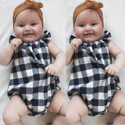 

UK Stock Newborn Baby Girl Romper Bodysuit Toddler Jumpsuit Sunsuit Clothes