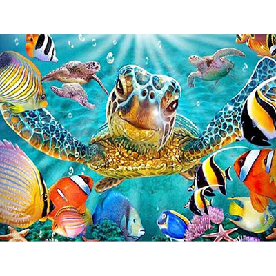 

Diamond Painting Square Stones Tortoise Diamond Embroidery Full Display Animals Hobby And Handicraft Rhinestones Pictures