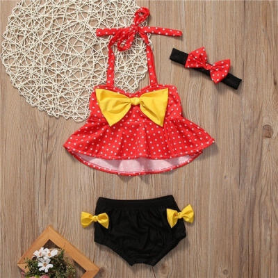 

Toddler Kids Girls Tankini Bikini Swimwear Bathing Suit Summer Beachwear 0-4Y