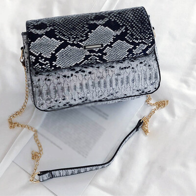 

Tailored Womens Fashion Snakeskin Pattern Shoulder Bag Casual Shoulder Bag Messenger Bag