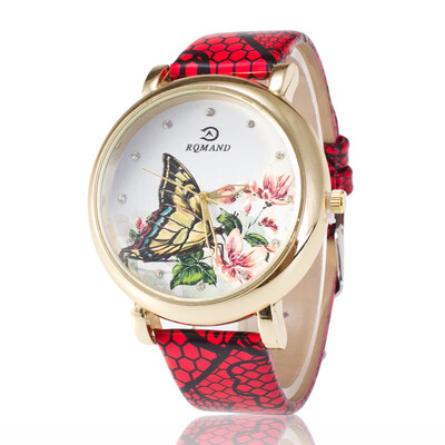 

Womens Watches Best Sellers Simple Zegarek Damski Fashion Butterfly Pattern Clock Romain Horloge Cadeau Bussiness Kol Saati