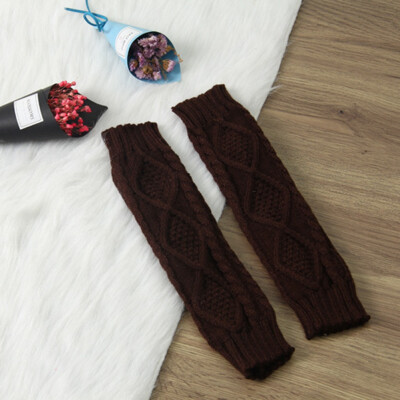 

30 Cm Women Winter Autumn Knitted Long Gloves Winter Arm Warmers Gloves Fingerless Long Mittens Flexible Bare Fingers Arm Sleeve