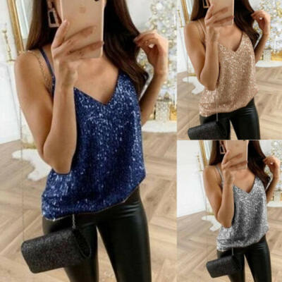 

Women Vest Top Sleeveless Shirts Blouse Casual Loose Tank Tops T-Shirt