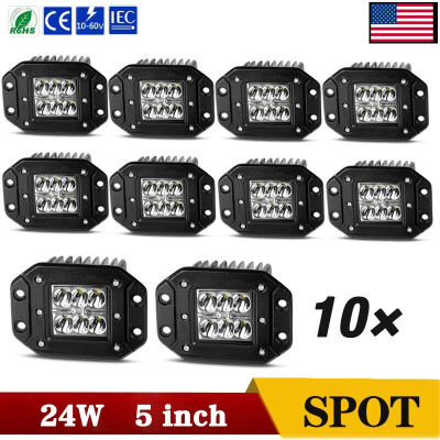 

10pcs 5inch 36W LED Work Light Bar Pods Flush Mount Spot Driving Lamp 12V Truck
