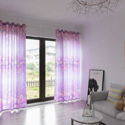 

Toponeto Leaves Sheer Curtain Tulle Window Treatment Voile Drape Valance 1 Panel Fabric