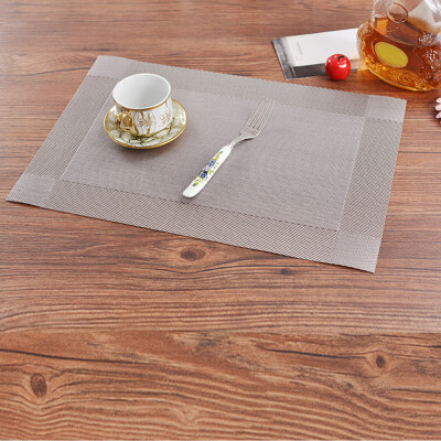 

Gobestart 1pc PVC Dining Room Weave Woven Placemats Table Heat Insulation Place Mats