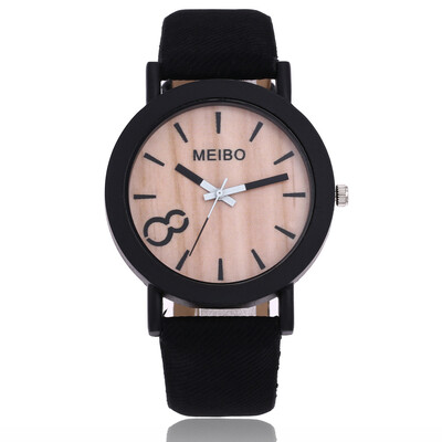 

Explosion models imitation wood grain watch mens casual belt quartz watch