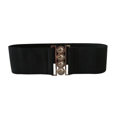 

Women Fashion Stretch Buckle Waist Belt Wide Elastic Cinch Corset Waistband