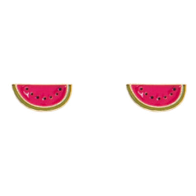 

2Pcs Fashion Simple Temperament Ear Jewelry Alloy Drip Strawberry Pineapple Fruit Is Cute Ear Nail