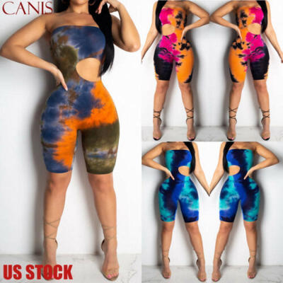 

Sexy Women Casual Sleeveless Bodycon Romper Jumpsuit Club Bodysuit Short Pants