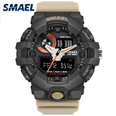 

Mens Stylish Sports Multi-function Electronic Waterproof Watch Dual Display Wristwatches