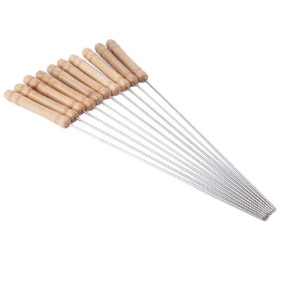 

Barbecue Skewer Grilling Kabob Sticks Reusable Metal Skewers Heavy Duty Stainless Steel BBQ Shish Kabob Tools for Hot Dog Meats Fi