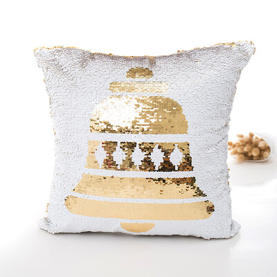 

Tailored Merry Christmas Color Glitter Sequins Throw Pillow Case Cafe Home Decor Cushion
